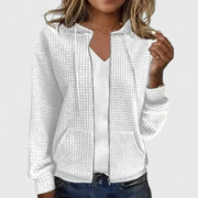 Lightweight Knit Cardigan with Full Zip and Front Pockets for Women