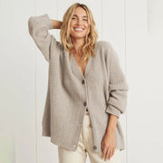 Women's Cozy Cashmere Cardigan Sweater with Oversized Fit