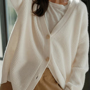Women's Cozy Cashmere Cardigan Sweater with Oversized Fit
