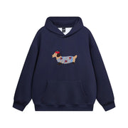 Women's Cute Embroidered Hoodies with Dachshund for Cozy Days