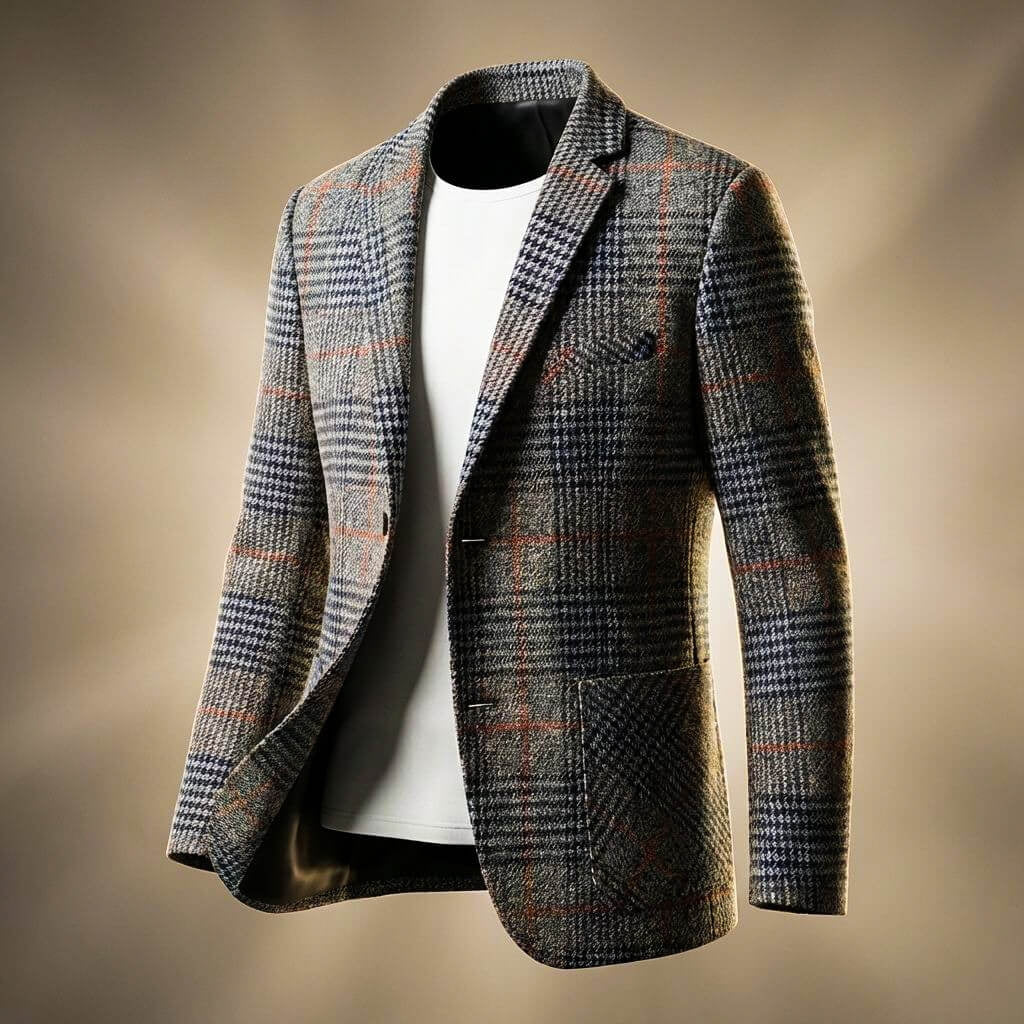 Charles Houndstooth Wool Blazer - York Miller