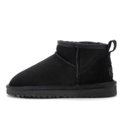 Women's Fleece-Lined Winter Ankle Boots with Rubber Sole and Round Toe