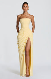 Women's Glamorous Strapless Maxi Dresses for Wedding Attendee Style