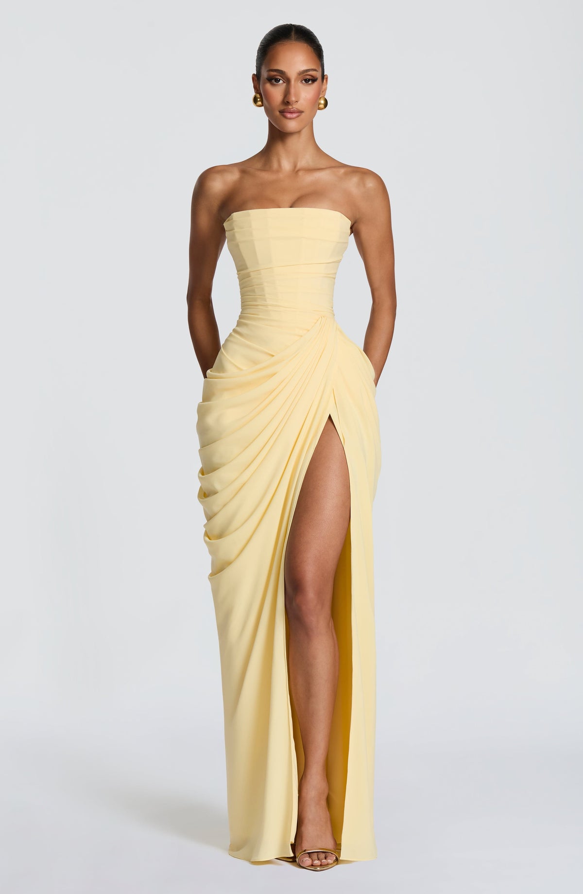 Liora | Strapless Maxi Dress Elegant Long Dresses for Women Silhouette 0