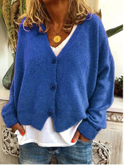 Lightweight Open-Front Knit Cardigan with Relaxed Drape for Women