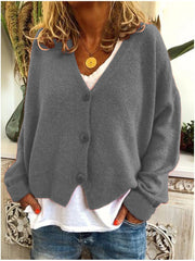 Lightweight Open-Front Knit Cardigan with Relaxed Drape for Women