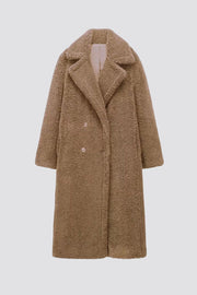 Women's Luxe Faux Fur Coats with Double Breasted Closure