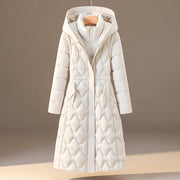 Women's Quilted Lightweight Winter Coat with Hood for Warmth