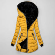 Women's Quilted Winter Jacket with Hood for Warmth and Style