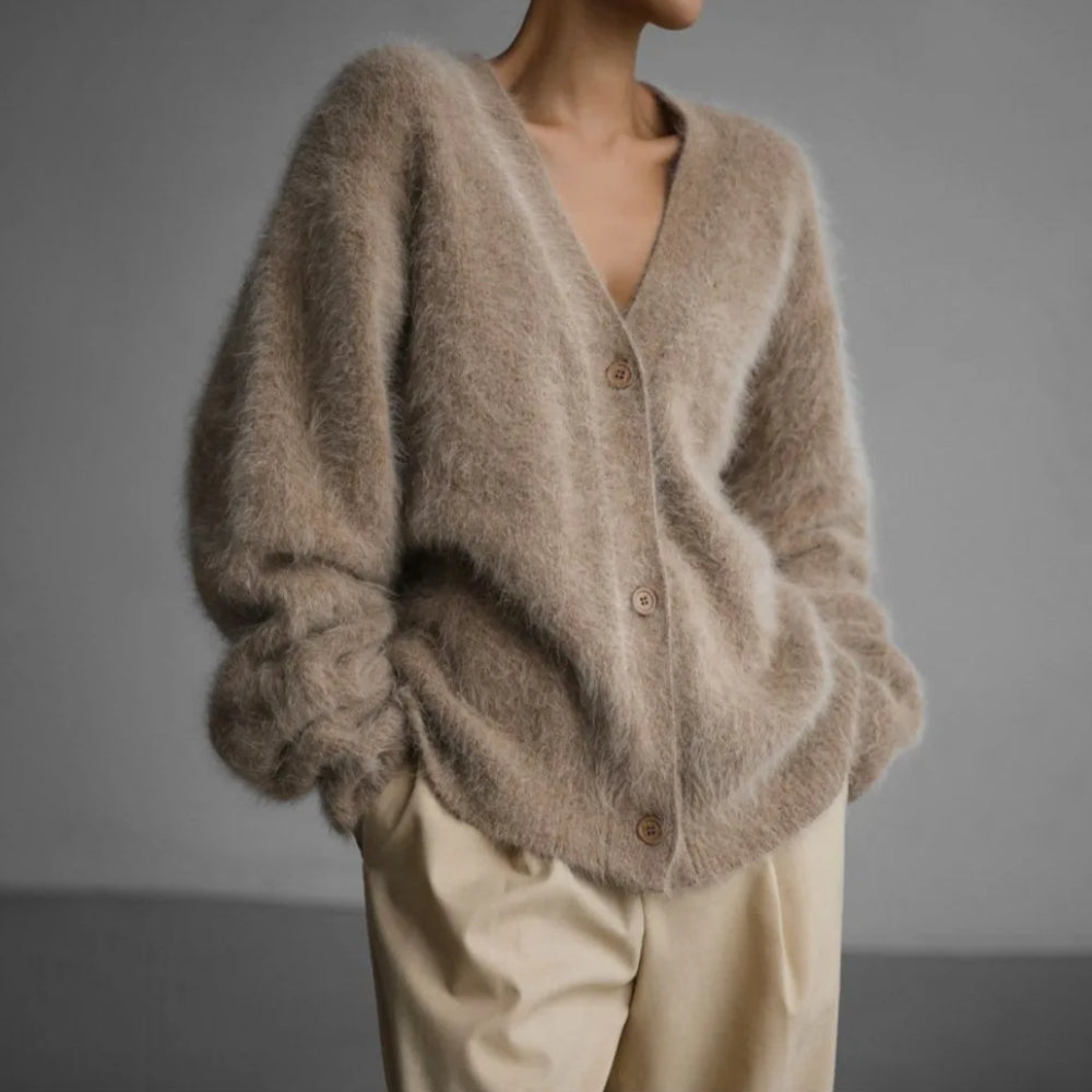 Olivia | Cashmere Cardigan Loose Fit Soft Comfortable Layering Piece 0