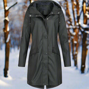 Women's Relaxed Weatherproof Rain Jacket with Hood