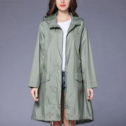 Women's Sleek Waterproof Raincoats with Hood Rain Jacket