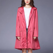 Women's Sleek Waterproof Raincoats with Hood Rain Jacket