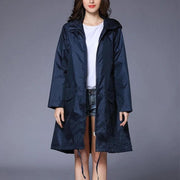 Women's Sleek Waterproof Raincoats with Hood Rain Jacket
