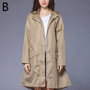 Women's Sleek Waterproof Raincoats with Hood Rain Jacket