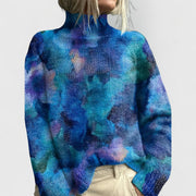 Women's Soft Cotton Sweater with Nature-Inspired Print