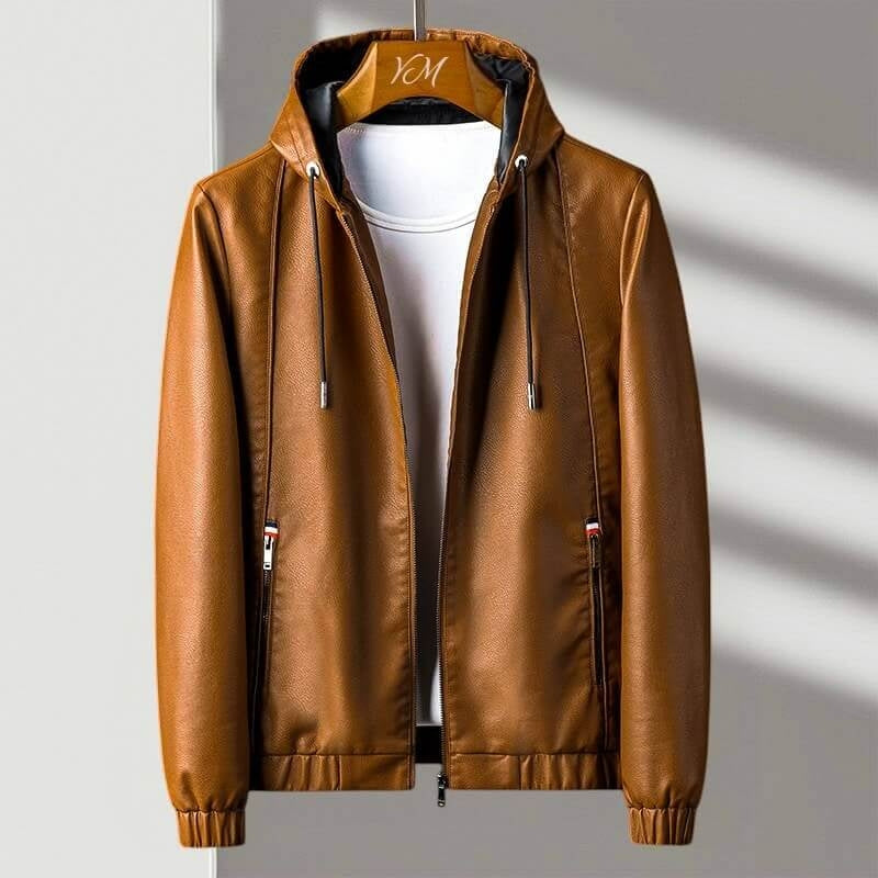 Aspen Hooded Leather Jacket - York Miller