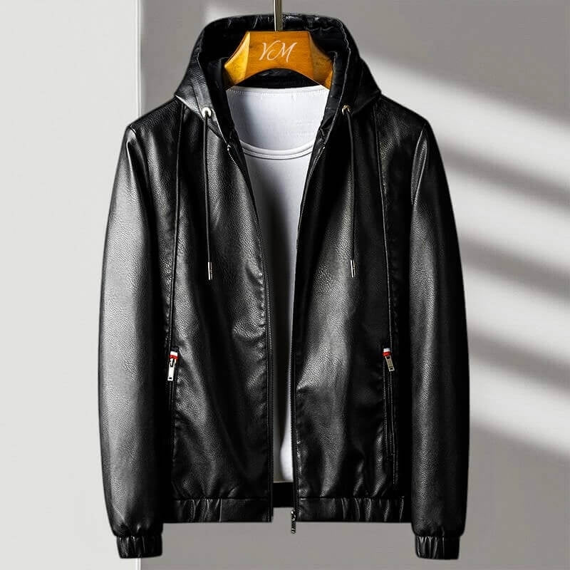 Aspen Hooded Leather Jacket - York Miller