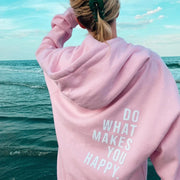 Women's Statement Cotton-Blend Hoodie with Motivational Text