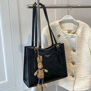 Lightweight Tote Bag with Detachable Charm and Inner Pockets for Women
