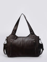 Women's Vegan Leather Shoulder Bag with Practical Design