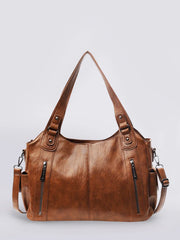 Women's Vegan Leather Shoulder Bag with Practical Design