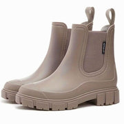 Women's Waterproof Chelsea Boots with Elastic Panels and Lug Sole