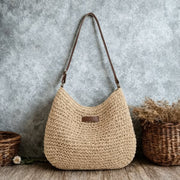 Woven Shoulder Bag with Adjustable Strap