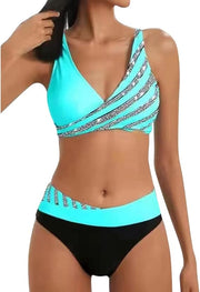 Wrap Colorblock Bikini