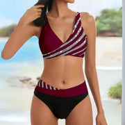 Wrap Colorblock Bikini