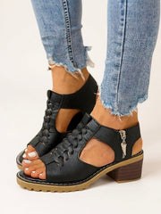 Women's Tall Cushioned Block Heel Sandals for Casual Wear